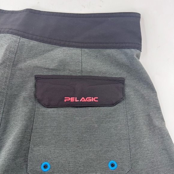Pelagic Gray‎ Board Shorts with Blue and Red Accents - Picture 4 of 8